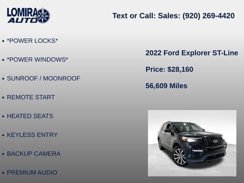 Used 2022 Ford Explorer ST-Line w/ Class IV Trailer Tow Package AWD/4WD image 14