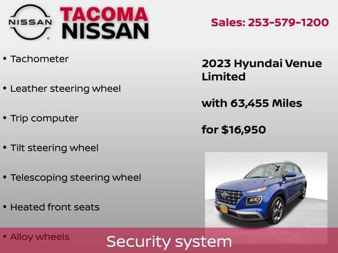 Used 2023 Hyundai Venue Limited w/ Cargo Package image 9