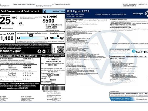 Certified 2022 Volkswagen Tiguan S AWD/4WD image 42