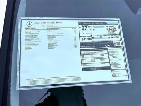 New 2026 Mercedes-Benz E 350 4MATIC Sedan image 17