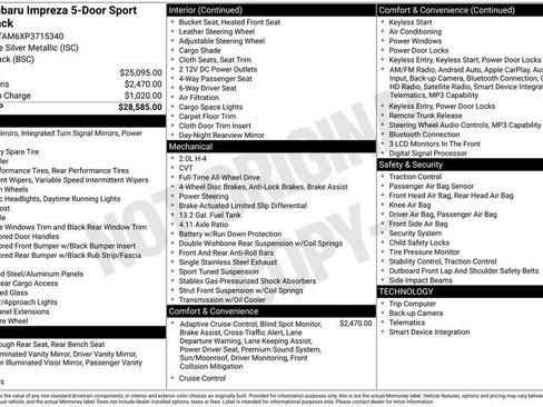 Used 2023 Subaru Impreza 2.0i Sport image 5