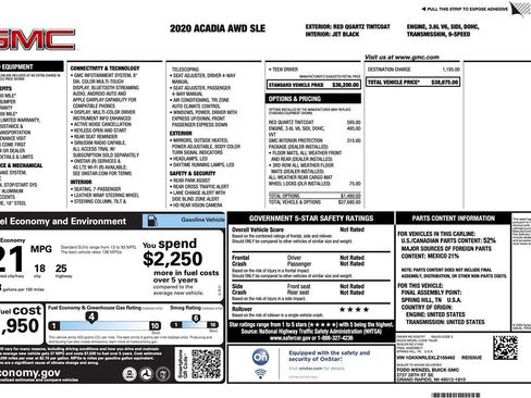 Used 2020 GMC Acadia SLE image 9