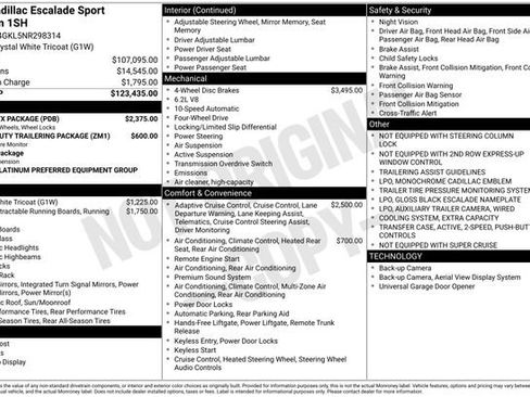 Used 2022 Cadillac Escalade Sport Platinum w/ LPO, ONYX Package image 14