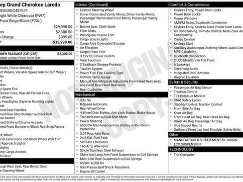 Used 2016 Jeep Grand Cherokee Laredo w/ Quick Order Package 23E image 16