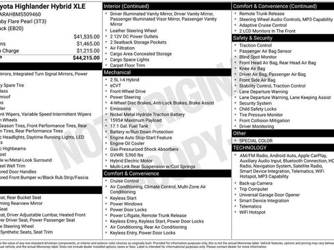 Used 2021 Toyota Highlander XLE FWD image 13