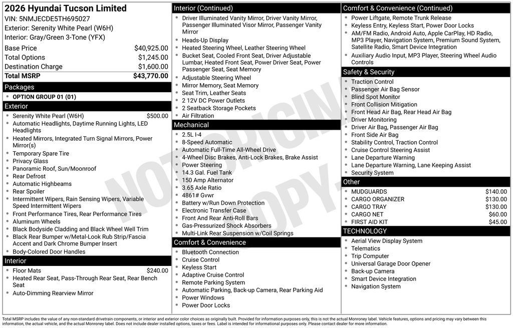 New 2026 Hyundai Tucson Limited AWD/4WD image 26