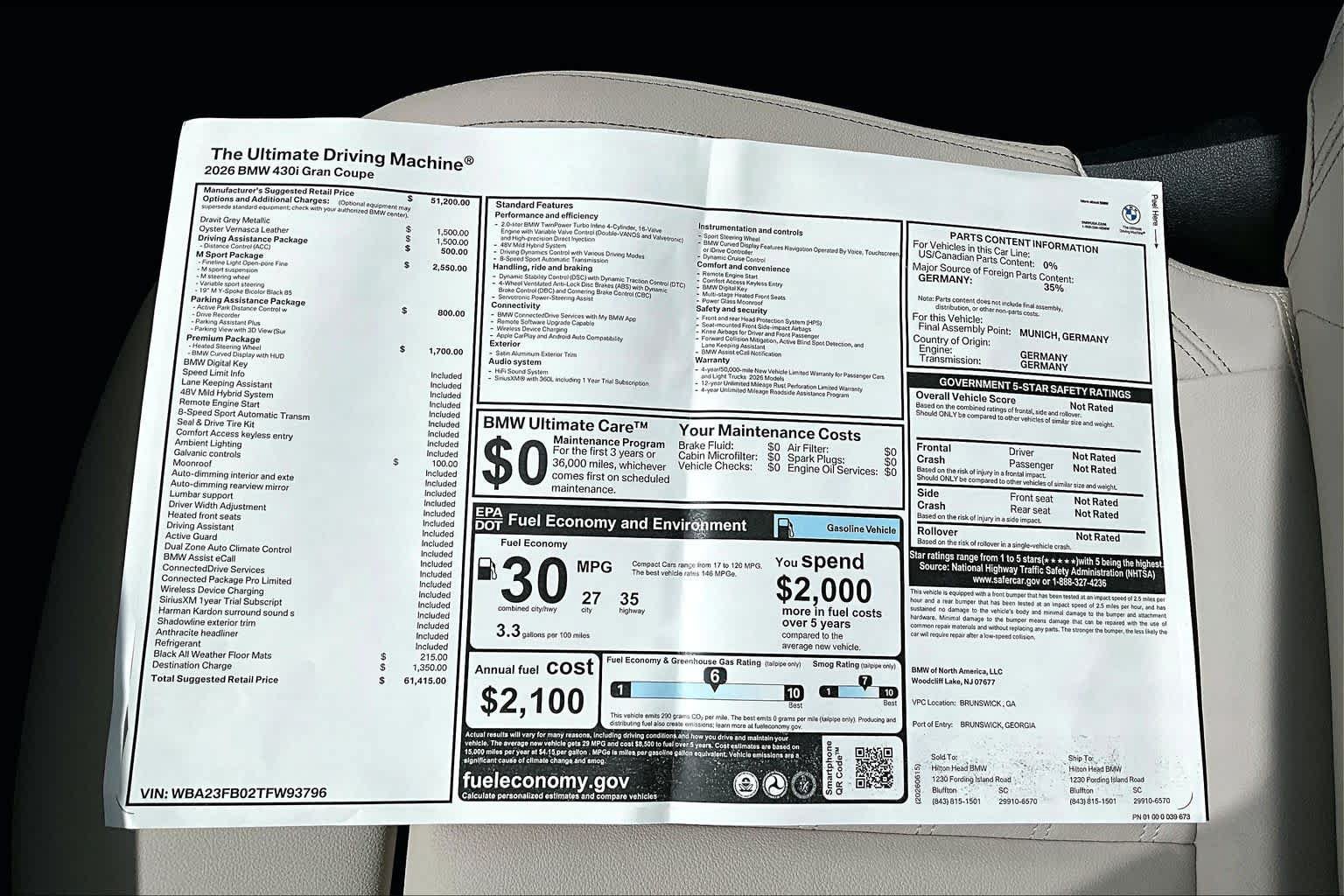 New 2026 BMW 430i w/ M Sport Package RWD image 18