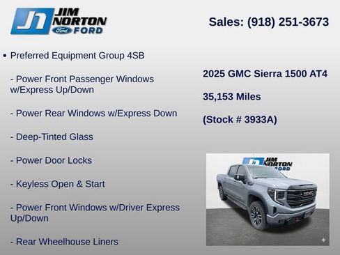 Used 2025 GMC Sierra 1500 AT4 w/ AT4 Premium Package AWD/4WD image 8