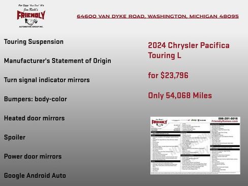 Used 2024 Chrysler Pacifica Touring-L FWD image 8
