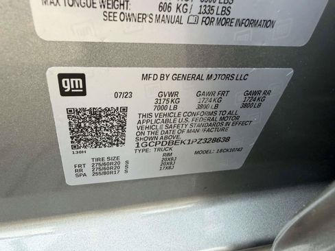 Certified 2023 Chevrolet Silverado 1500 Custom w/ LPO, Dark Essentials Package AWD/4WD image 20