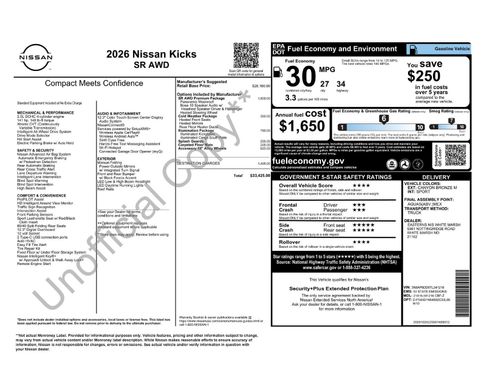 New 2026 Nissan Kicks SR w/ SR Premium Package image 12