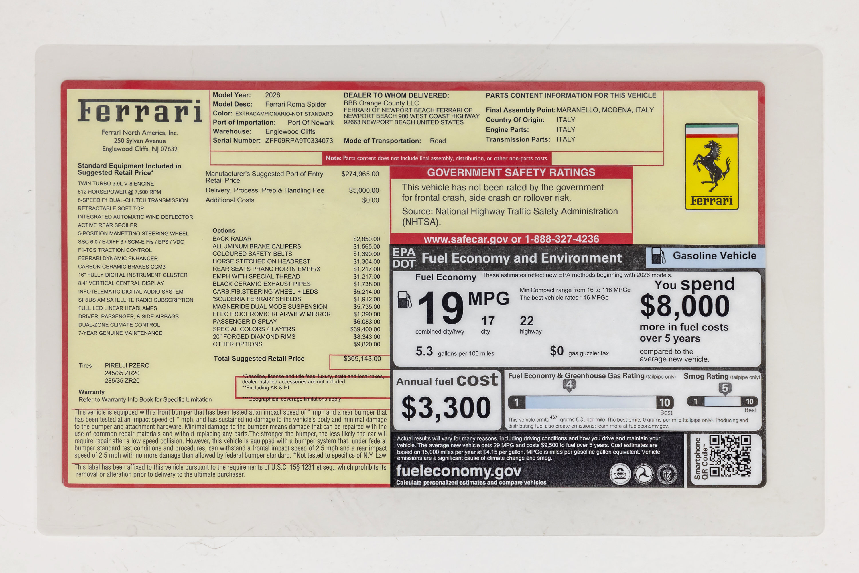 Certified 2026 Ferrari Roma Spider RWD image 41