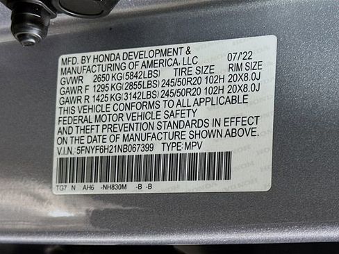 Certified 2022 Honda Pilot Special Edition image 38