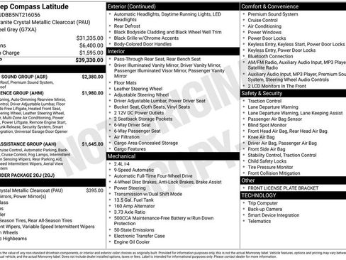 Certified 2022 Jeep Compass Latitude w/ Sun and Sound Group image 48