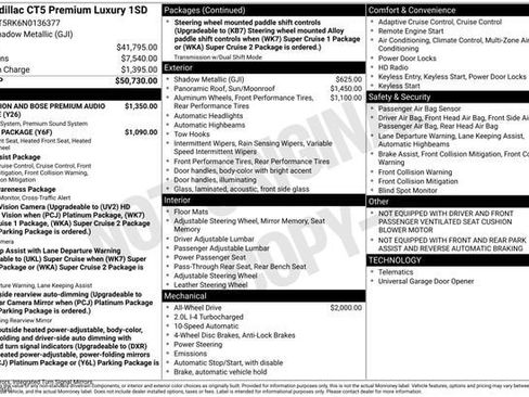 Certified 2022 Cadillac CT5 Premium Luxury AWD/4WD image 34