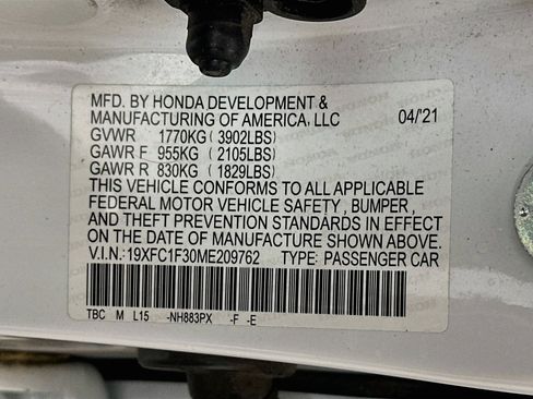 Used 2021 Honda Civic EX image 29