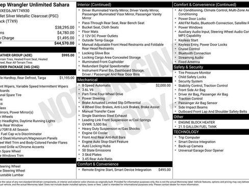 Certified 2018 Jeep Wrangler Unlimited Sahara w/ Cold Weather Group image 46