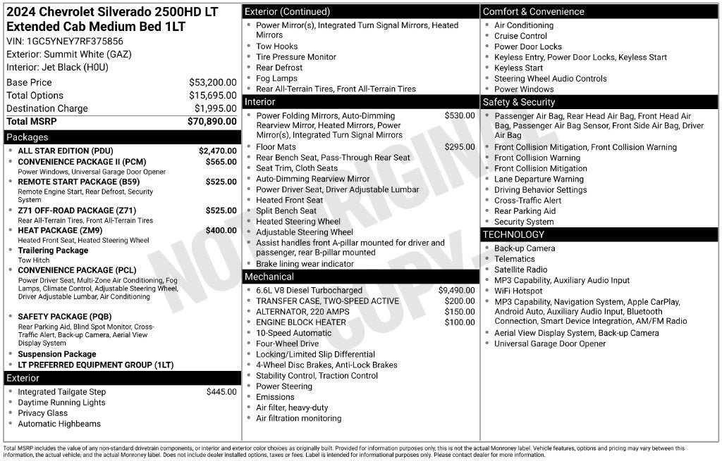 Used 2024 Chevrolet Silverado 2500 LT w/ All Star Edition AWD/4WD image 3
