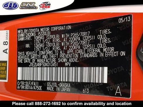 Used 2013 Toyota FJ Cruiser 2WD w/ Convenience Pkg image 18