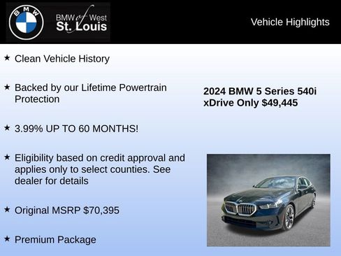 Used 2024 BMW 540i xDrive image 8