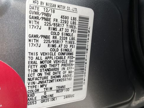 Used 2019 Nissan Rogue SV FWD image 12