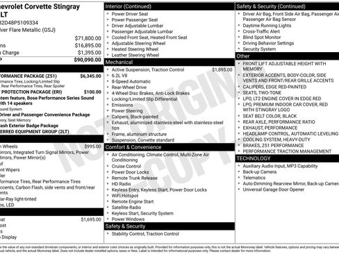 Used 2023 Chevrolet Corvette Stingray Preferred Cpe w/ Z51 Performance Package RWD image 45