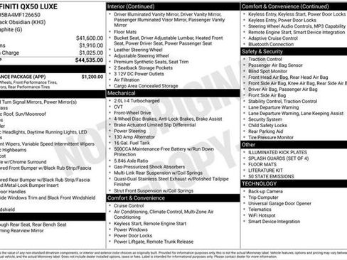 Used 2021 INFINITI QX50 Luxe w/ Appearance Package FWD image 2