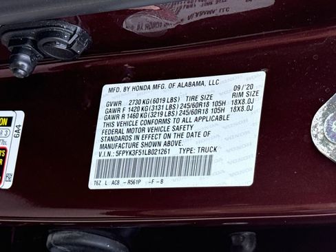 Used 2020 Honda Ridgeline RTL image 33