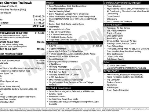 Used 2018 Jeep Cherokee Trailhawk w/ Comfort/Convenience Group image 7