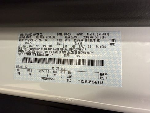 New 2025 Ford Transit 250 Low Roof w/ Load Area Protection Package image 22