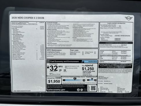 New 2026 MINI Cooper S FWD image 26
