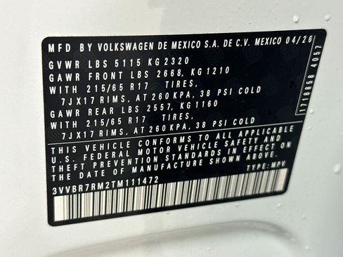 New 2026 Volkswagen Tiguan S AWD/4WD image 26