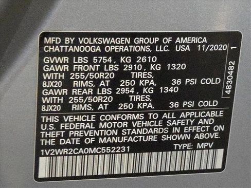 Used 2021 Volkswagen Atlas SE FWD image 20