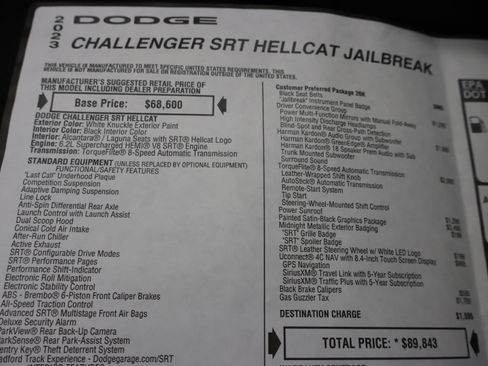 Used 2023 Dodge Challenger SRT Hellcat RWD image 59