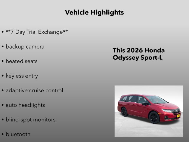 New 2026 Honda Odyssey Sport-L image 5