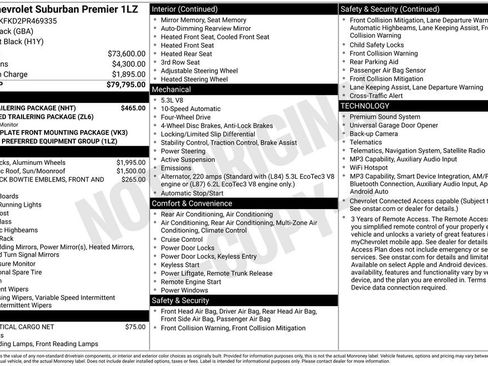 Used 2023 Chevrolet Suburban Premier w/ Max Trailering Package AWD/4WD image 2