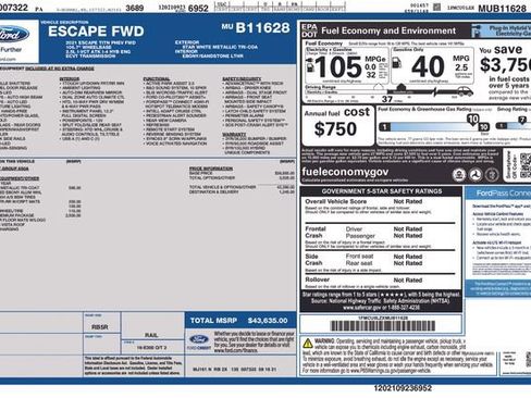 Used 2021 Ford Escape Titanium w/ Titanium Premium Package image 32