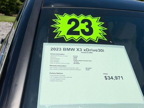 Used 2023 BMW X3 xDrive30i w/ Convenience Package AWD/4WD image 20