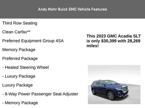 Used 2023 GMC Acadia SLT w/ Preferred Package image 4