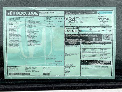 New 2026 Honda Civic Sport image 18