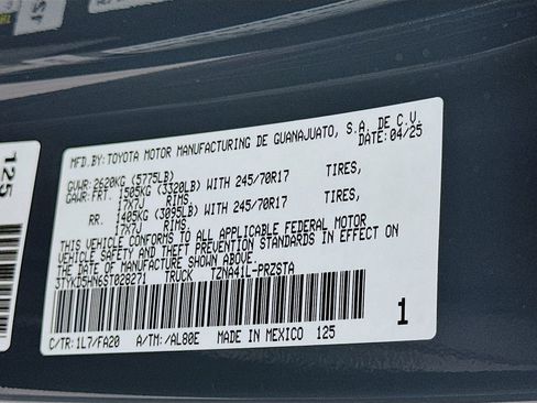 Certified 2025 Toyota Tacoma SR RWD image 31