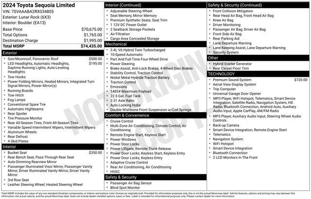 Used 2024 Toyota Sequoia Limited AWD/4WD image 7