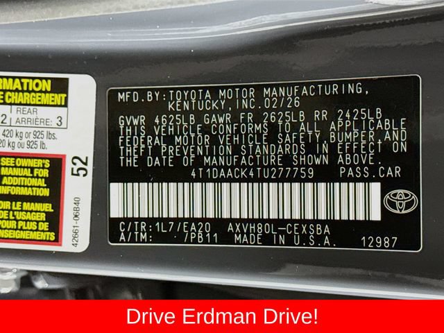 Used 2026 Toyota Camry SE FWD image 32