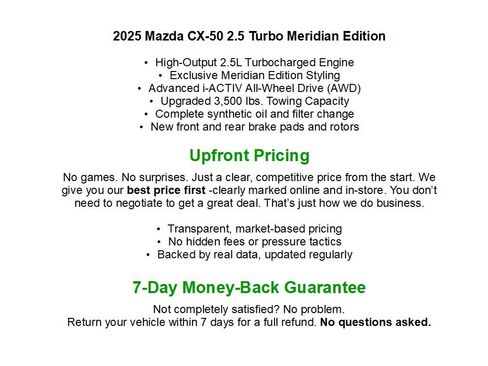 Used 2025 MAZDA CX-50 Meridian Edition w/ Weather Package AWD/4WD image 26