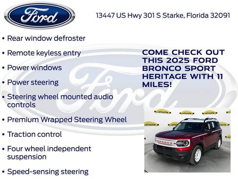 New 2025 Ford Bronco Sport Heritage w/ Convenience Package image 20