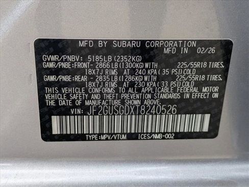 New 2026 Subaru Crosstrek 2.5i Sport AWD/4WD image 19