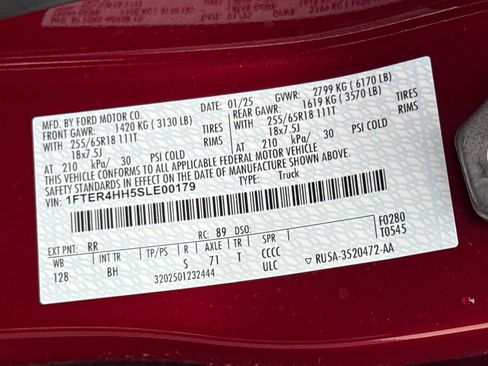 Used 2025 Ford Ranger XLT w/ Equipment Group 301A High image 31