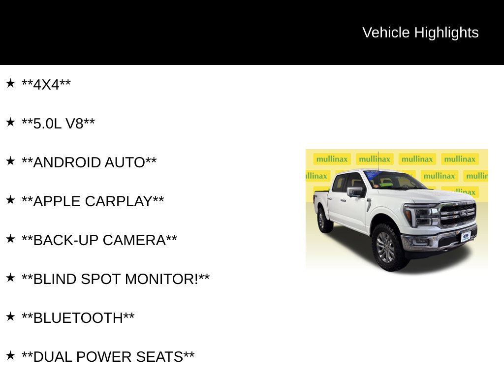 Certified 2024 Ford F150 Lariat w/ Bed Utility Package AWD/4WD image 13