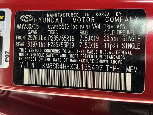 Used 2016 Hyundai Santa Fe Limited w/ Option Group 04 image 13