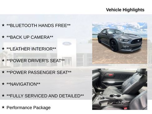 Used 2015 Ford Mustang Premium w/ Ecoboost Performance Package RWD image 6